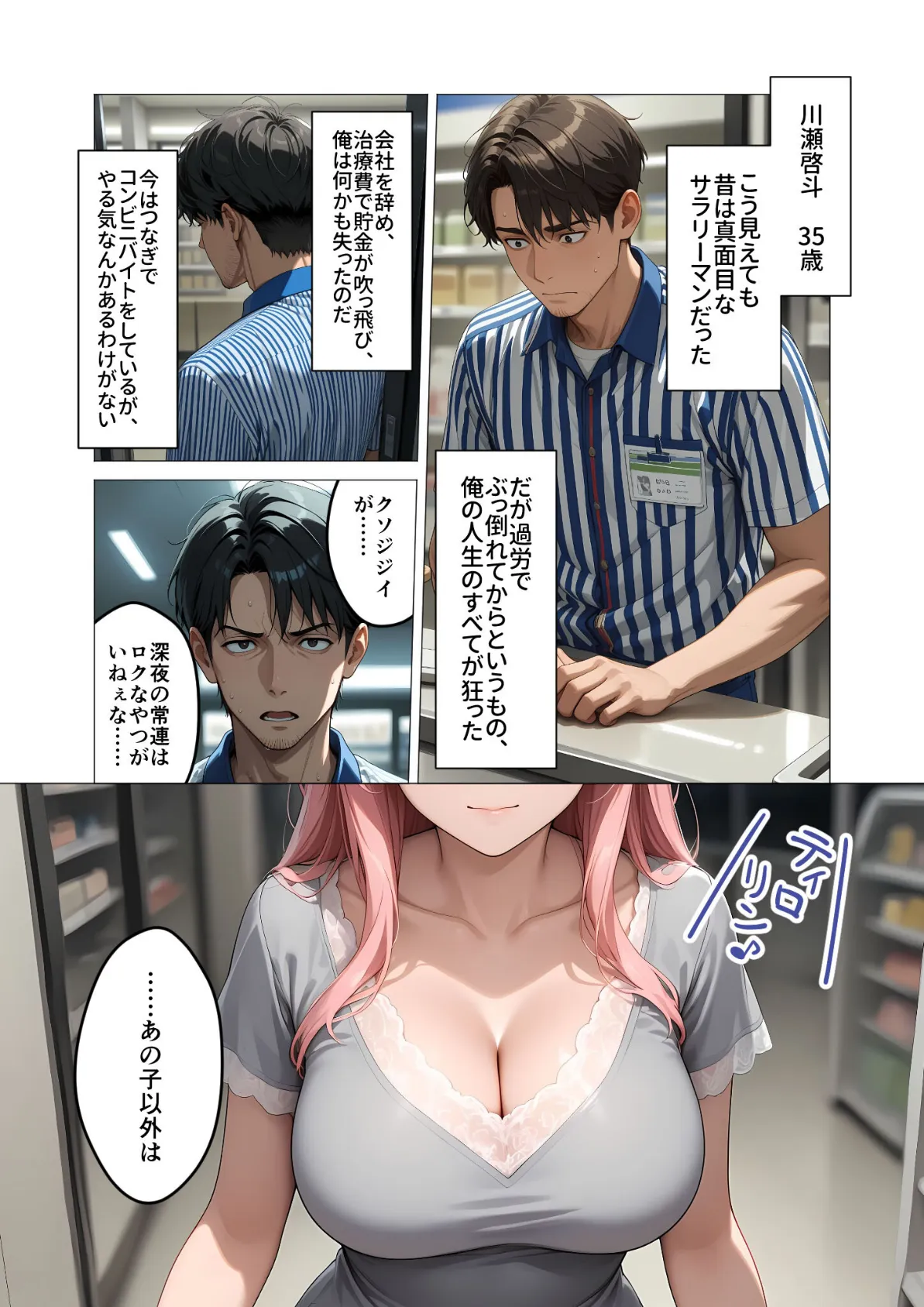 お客様はおっぱいです。 (1) 〜愛欲MAX!現役JDえんじぇるに甘え堕ち〜モザイク版 4ページ