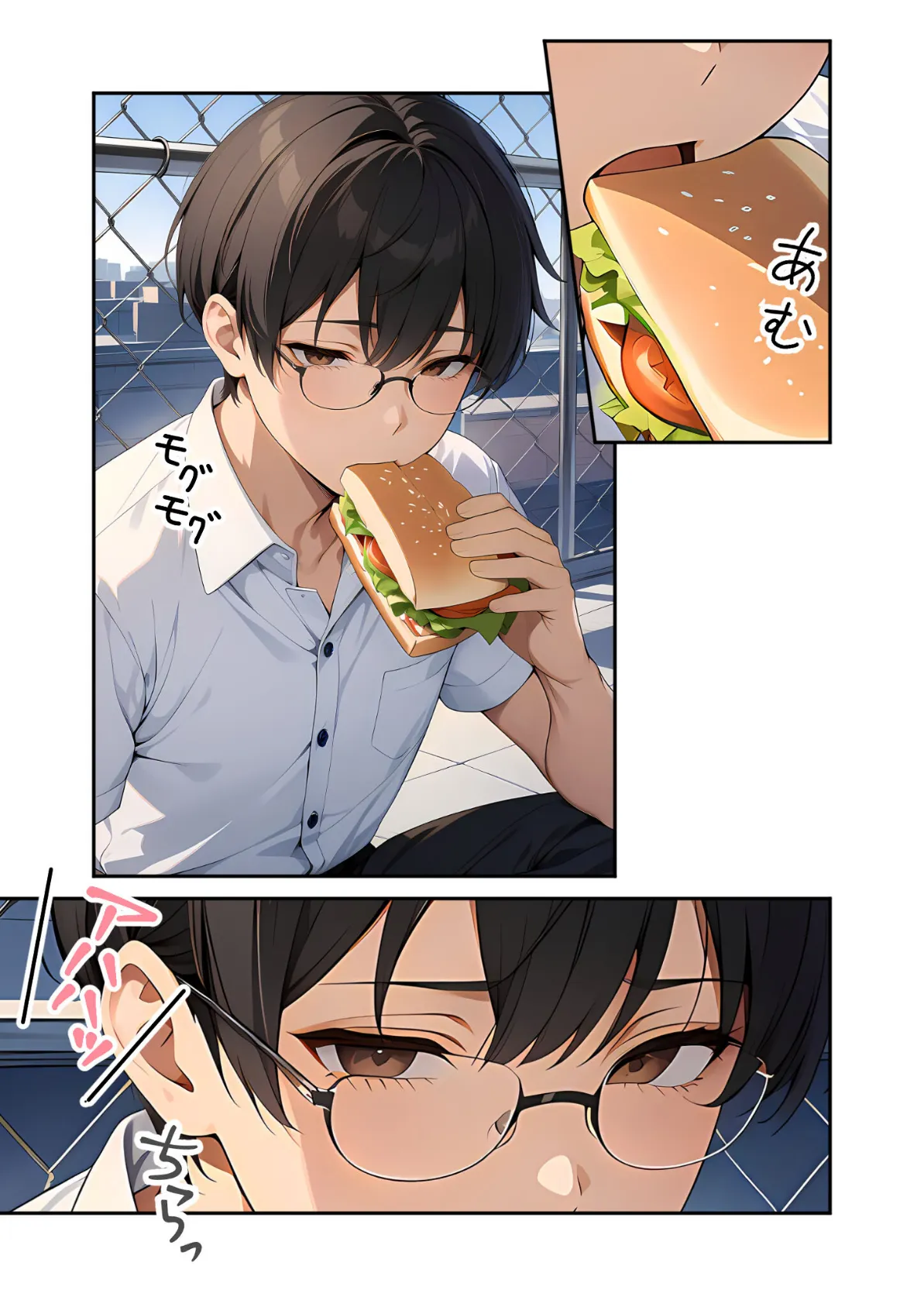 陰キャの僕、透視の力を手に入れる。第九話 〜電波系クラスメイトの危険な唇〜 モザイク版 3ページ