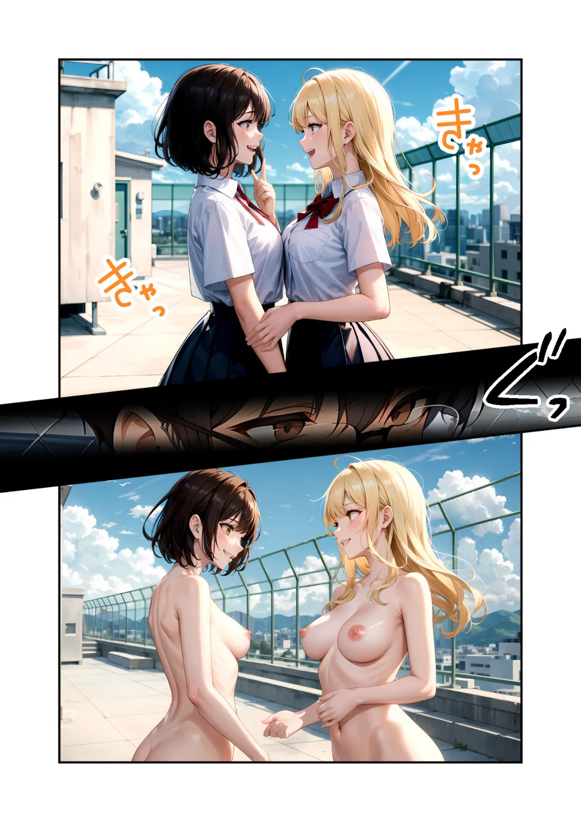 陰キャの僕、透視の力を手に入れる。第九話 〜電波系クラスメイトの危険な唇〜 モザイク版 4ページ