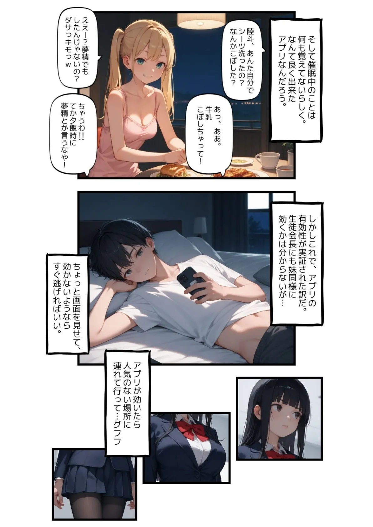 催●アプリでウザい妹と恐怖の生徒会長を支配する話 14ページ