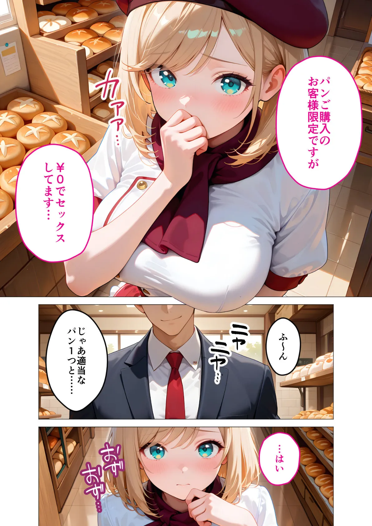 当店限定!セックス¥0サービス 〜ひたむきパン屋さんの流されえっち〜 モザイク版 9ページ