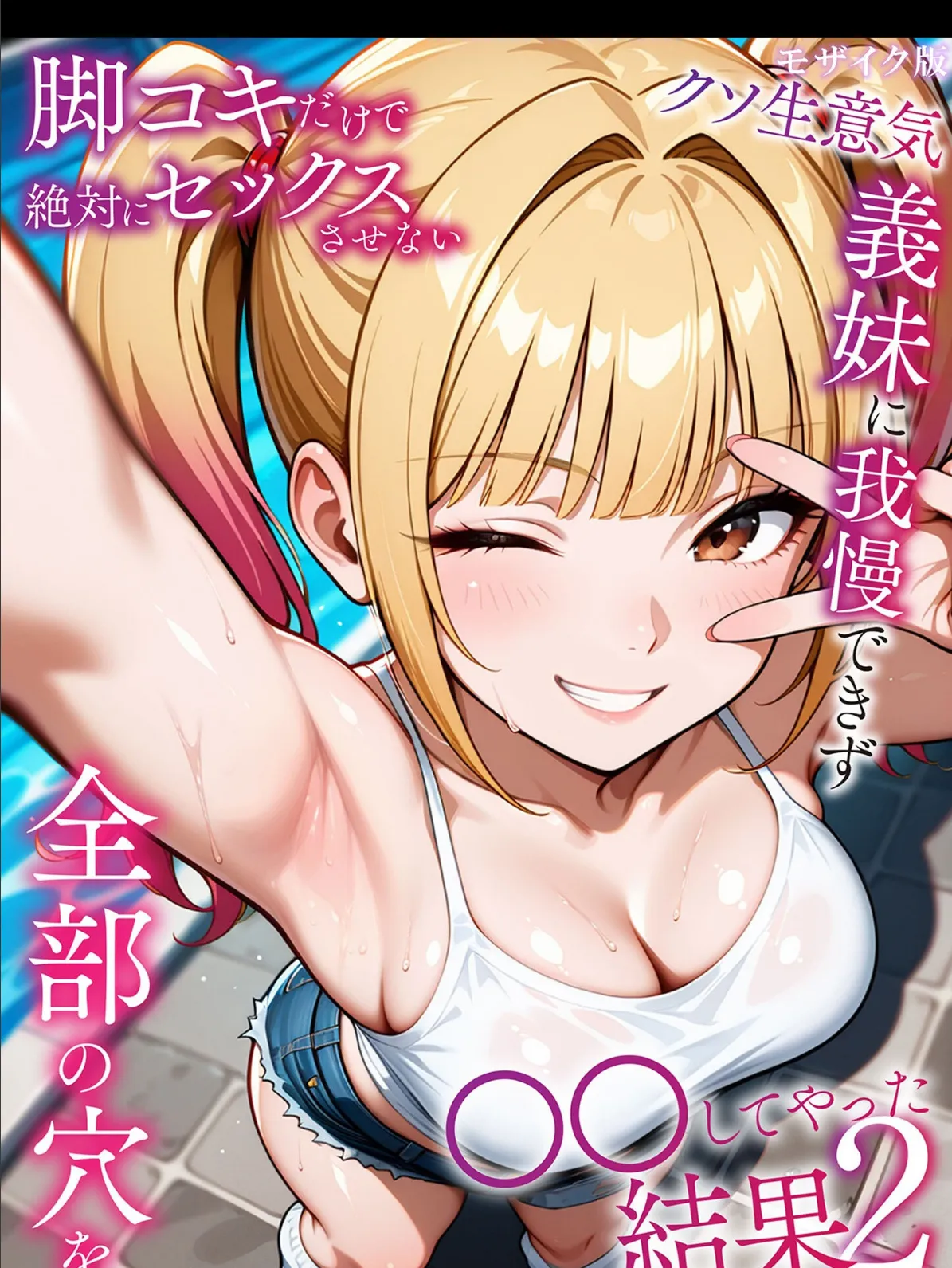 脚コキだけで絶対にセックスさせないクソ生意気な義妹に我慢できず全部の穴を●●してやった結果2 モザイク版